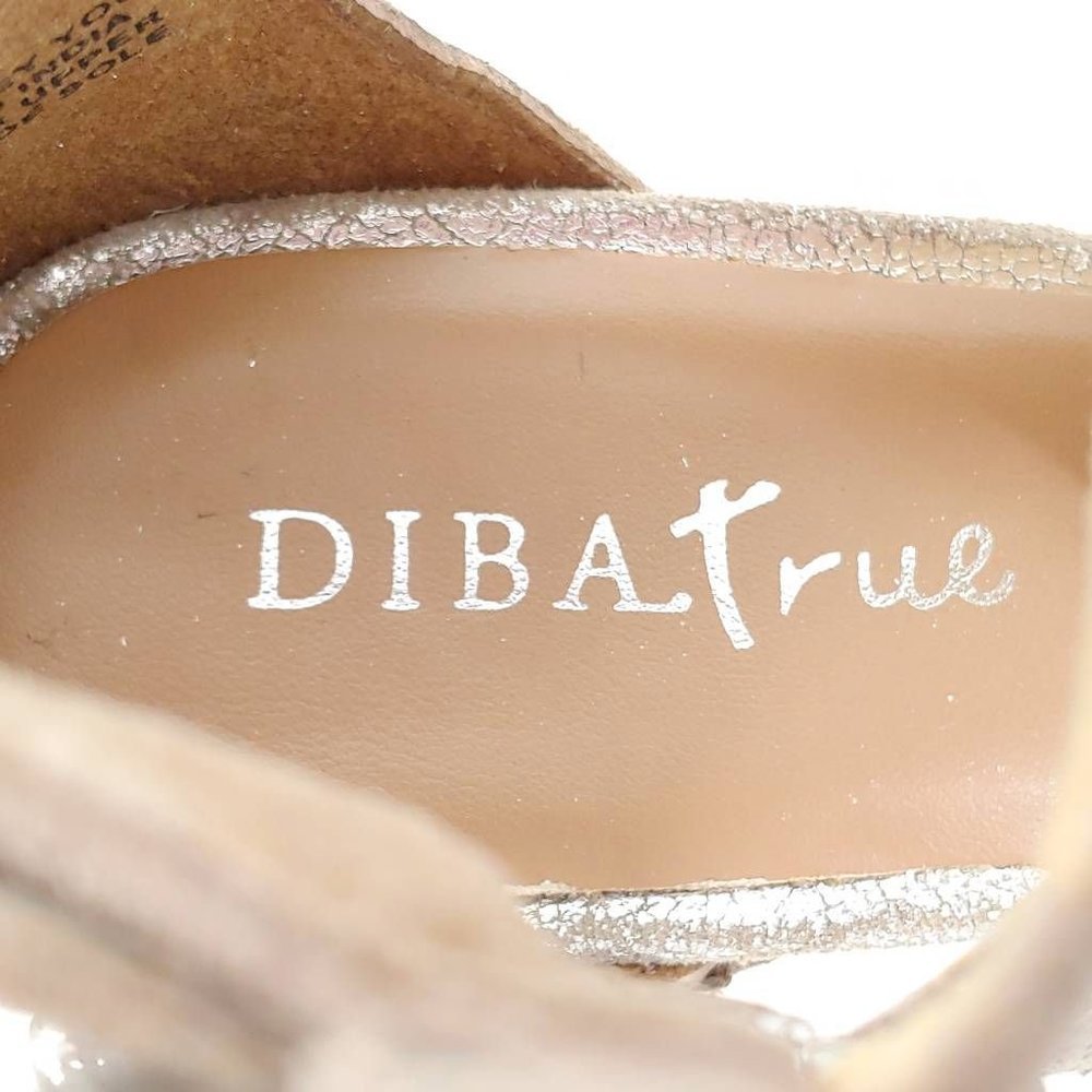 Diba True Womens Hey You Sandal Block Heels Shoes Metallic Zipper Leather 8 New - Picture 9 of 12